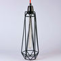Hanging lamp-Filament Style-DIAMOND 2 - Suspension Noir câble Rouge Ø12cm | La